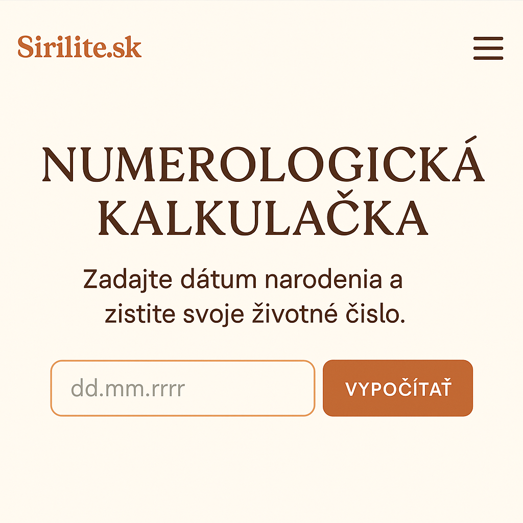Numerologický kalkulátor
